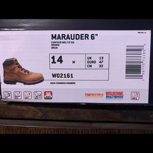 Wolverine Marauder steel toe 6” boots size 14-M